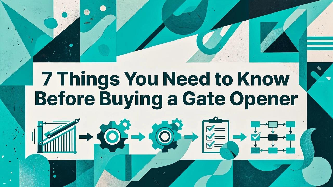 Professional header image for list-based article: 7 Things You Need to Know Before Buying a Gate Opener